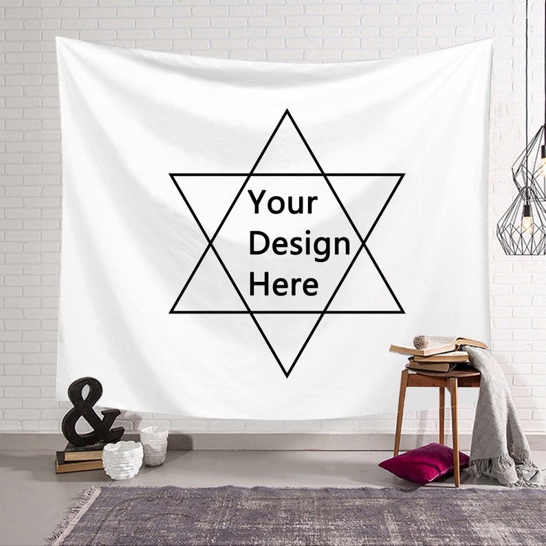 Personalized Custom Tapestry Wall Hanging Tapestries White Etsy