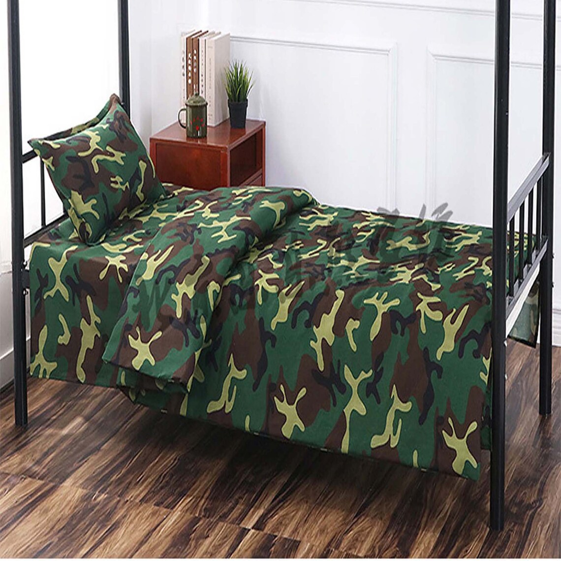 Army Green Camouflage Bedding Set Duvet Cover1 Pillow Cases | Etsy