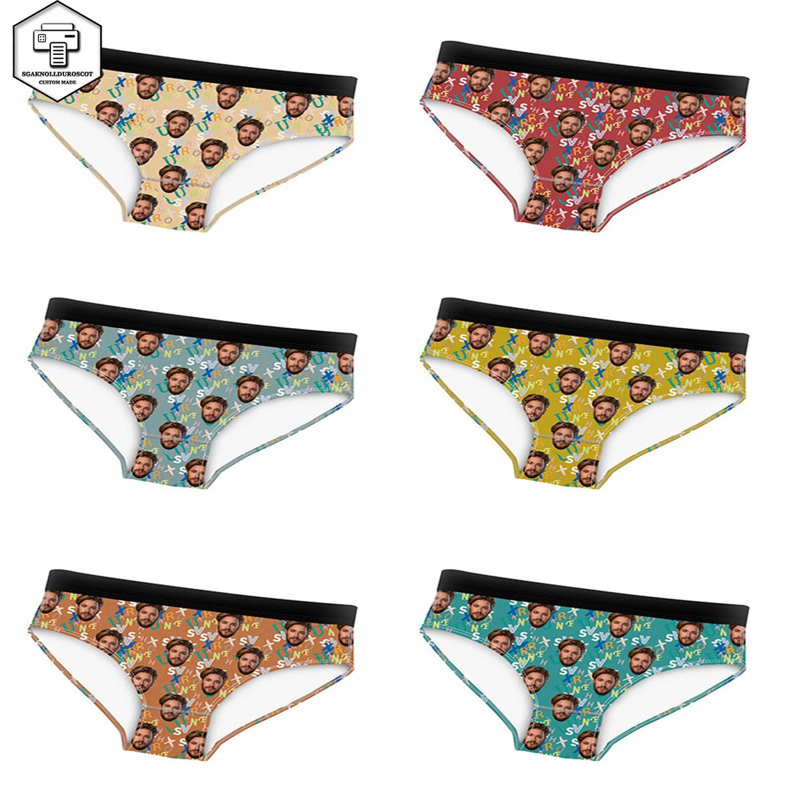 Printed PantiesFace PantiesPersonalized PantiesBriefs Etsy
