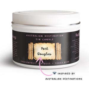 Port Douglas Destination Tin Candle - Australian Locations, great for Gifts, Travel