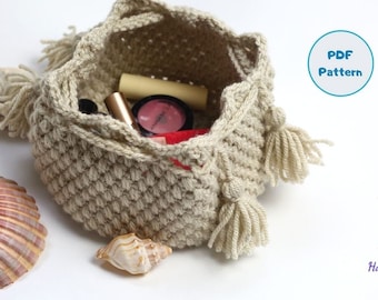 PDF Crochet Pattern - Mini Pouch, Makeup Bag, Mini Bag For Women