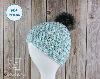 PDF - Crochet Cozy Hat Pattern, Unisex Beanie Hat, Winter Hat Pattern For Kids, Hat For Women, Hat for Men