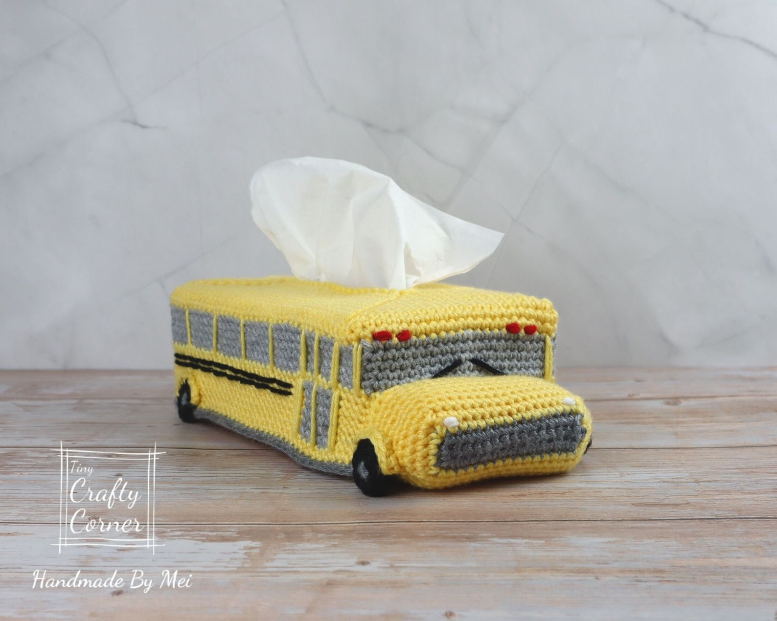 PDF Crochet Pattern - School Bus Tissue Box Cover Pattern, Teacher's ...