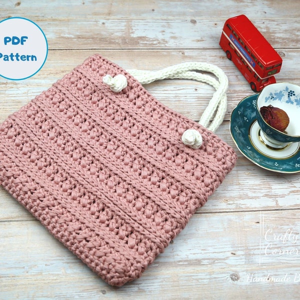 PDF Crochet Pattern - Summer Breeze Bag, Everyday Tote Bag, Cute Tote Bag Pattern, Bags For Women, DIY Tote Bag