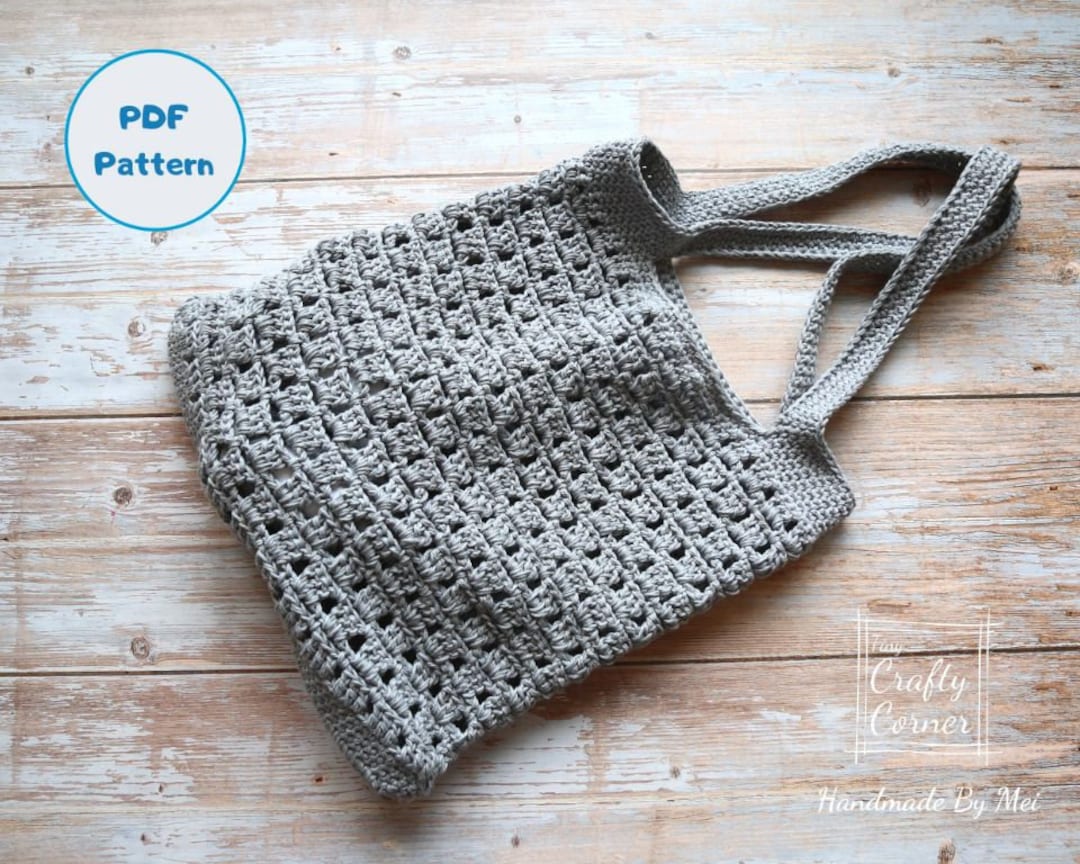 PDF Crochet Tote Bag Pattern, Everyday Tote Bag, DIY Market Bag, Bag ...