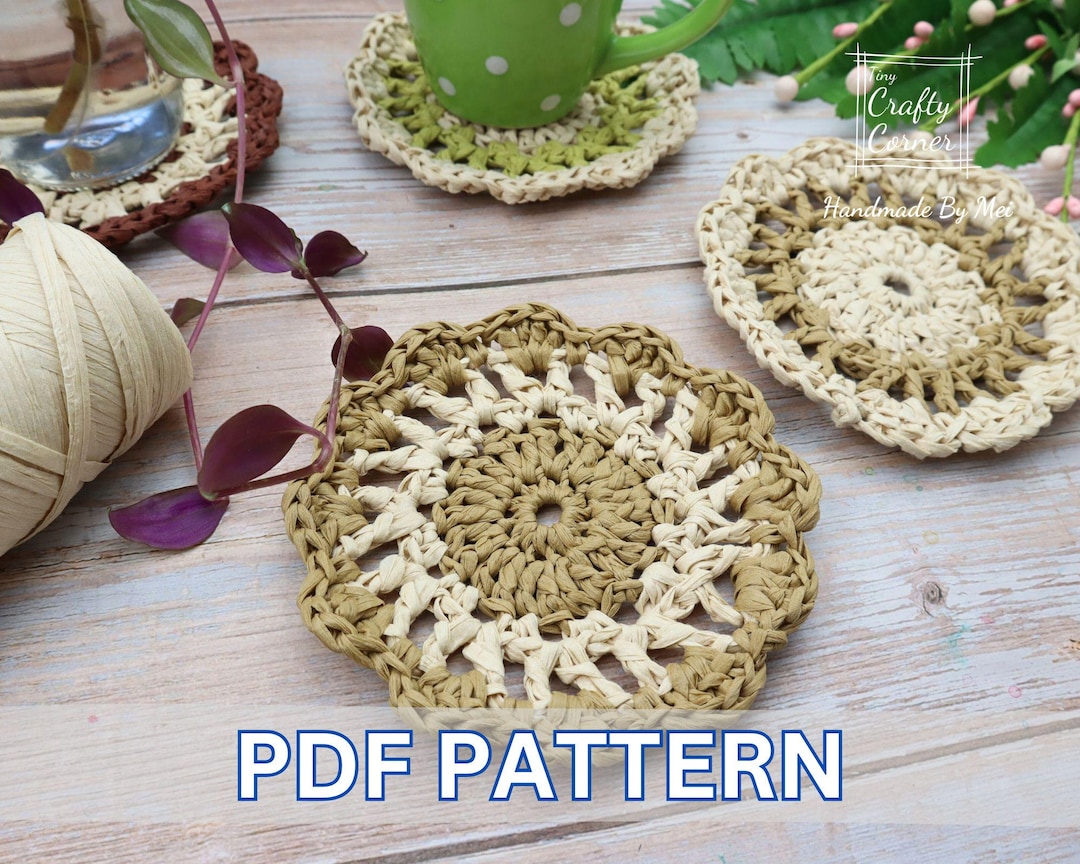 Free Printable Coaster Patterns.pdf PDF Crochet Coaster Pattern, DIY Coaster, Gift for Christmas ...