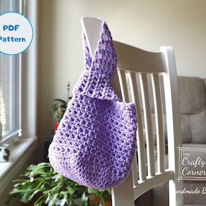 PDF Crochet Japanese Knot Bag Pattern, Japanese Style Purse, Crochet Bag Pattern, Bag Making, DIY Bag