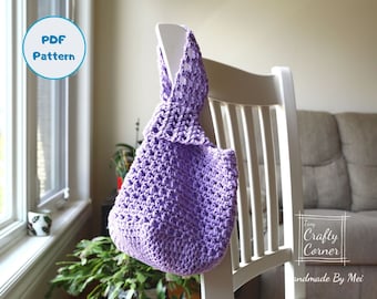 PDF Crochet Japanese Knot Bag Pattern, Japanese Style Purse, Crochet Bag Pattern, Bag Making, DIY Bag