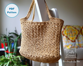 Crochet raffia bag free pattern deals