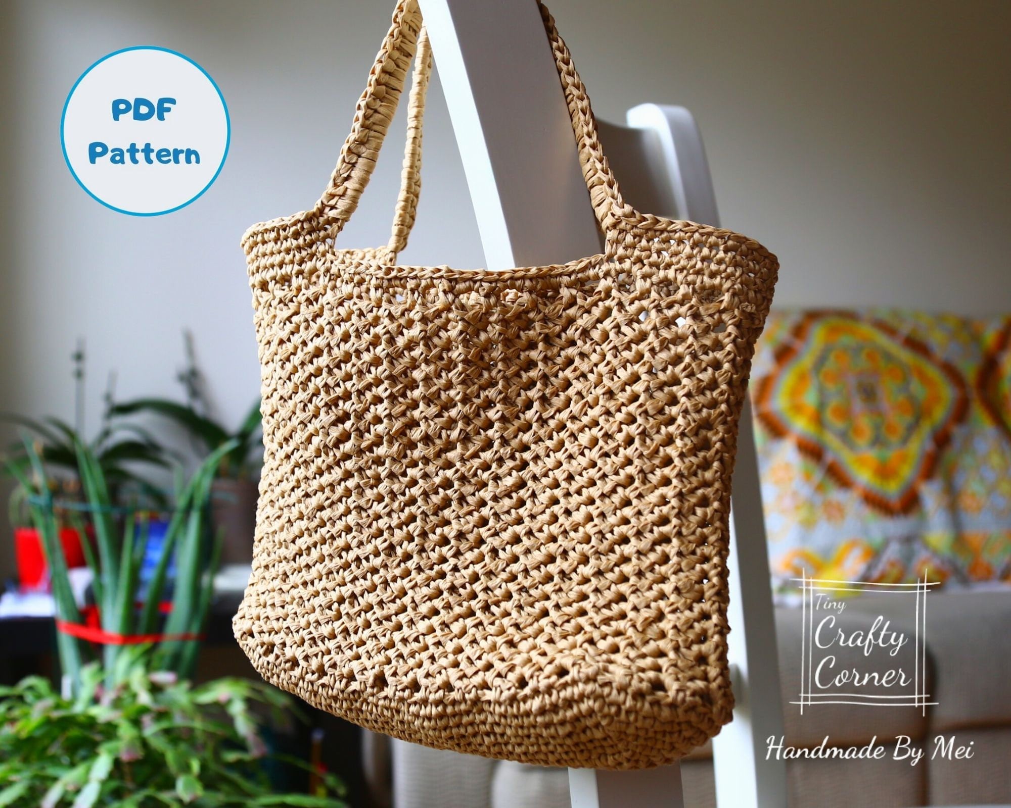 PDF Crochet Pattern Crochet Handbag Raffia Bag Crochet Pattern Crochet Raffia Yarn Bag Paper Yarn Bag Design DIY Bag Pattern Tote Bag Etsy UK