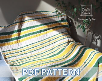 PDF - Crochet Blanket Pattern, Throw Blanket Design