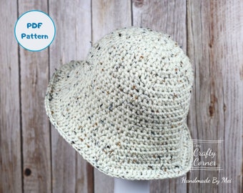 PDF Crochet Pattern - Bucket Hat, Unisex Hat Pattern, Fisherman Hat, Winter Bucket Hat For Women, Hat For Kids