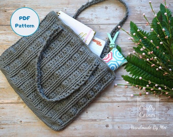 PDF Crochet Shell Stitch Tote Bag, Crochet Tote Bag Pattern,