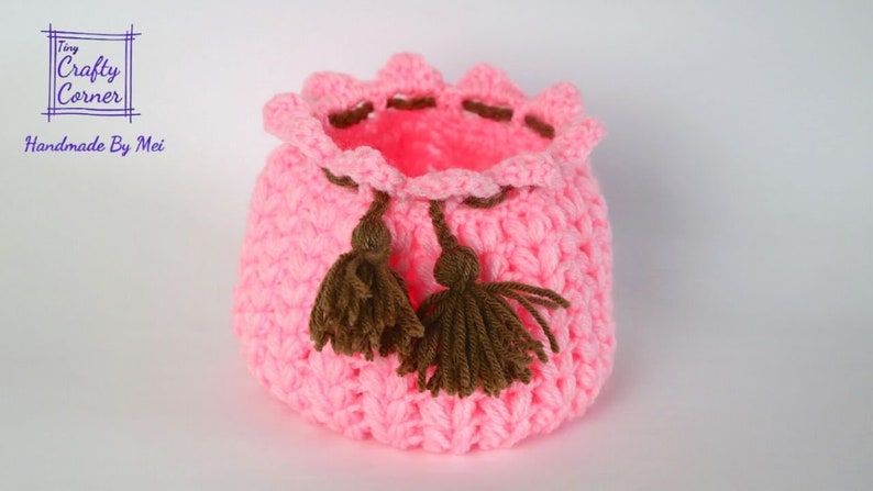 PDF Crochet Pattern Mini Pouch Small Bag with Tassels | Etsy