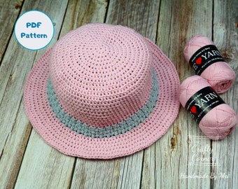 PDF Crochet Pattern - Daily Bucket Hat, Unisex Bucket Hat In 5 Sizes, Summer Hat, DIY Sun Hat, Everyday Hat, Hat Making Pattern