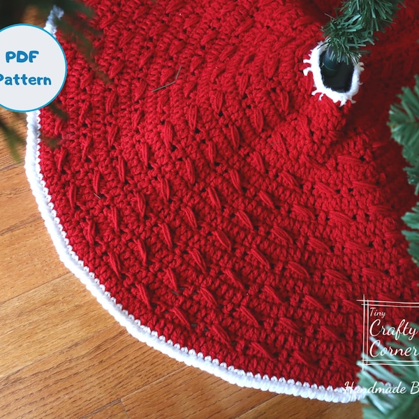 PDF - Crochet Christmas Tree Skirt Pattern, Crochet Christmas Decor, DIY Christmas Decorations
