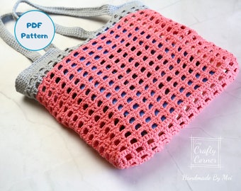 Crochet Tote Bag, Net Bag Crochet Pattern, DIY Bags, Shoulder Bag