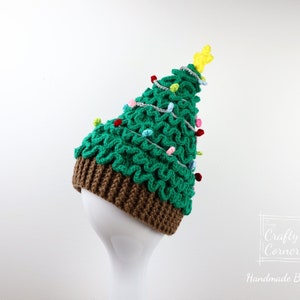 PDF Crochet Pattern Christmas Tree Hat In ALL sizes, Christmas Tree Beanie, Christmas Decor, Hat For Newborn To Adult, Christmas Crochet image 4