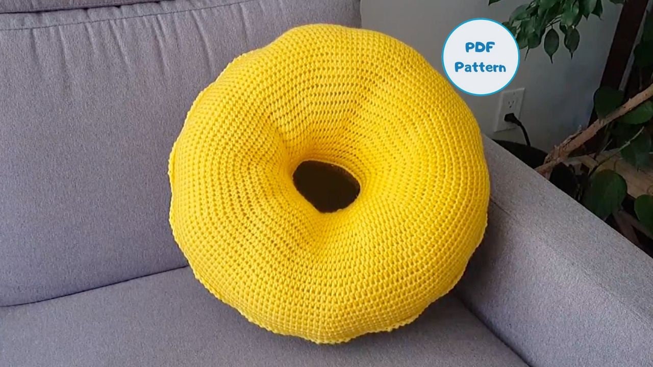 PDF Crochet Pattern Big Giant Donut Cushion Donut Pillow Etsy