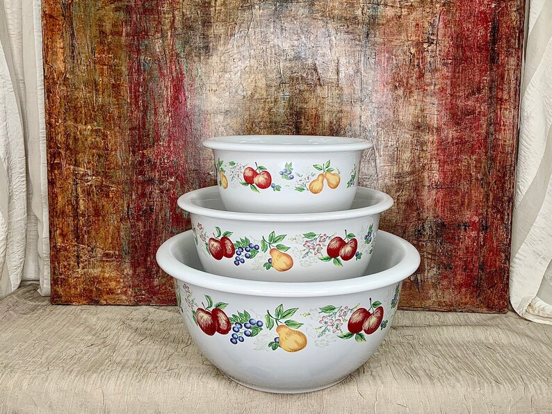 Vintage Corelle Chutney Mixing Bowls Nesting Bowls Set of 3 Etsy