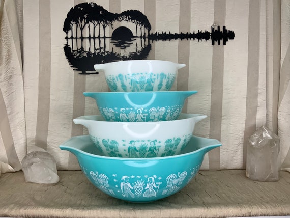 Vintage Pyrex Butterprint Aka Amish Cinderella Mixing Bowls Etsy