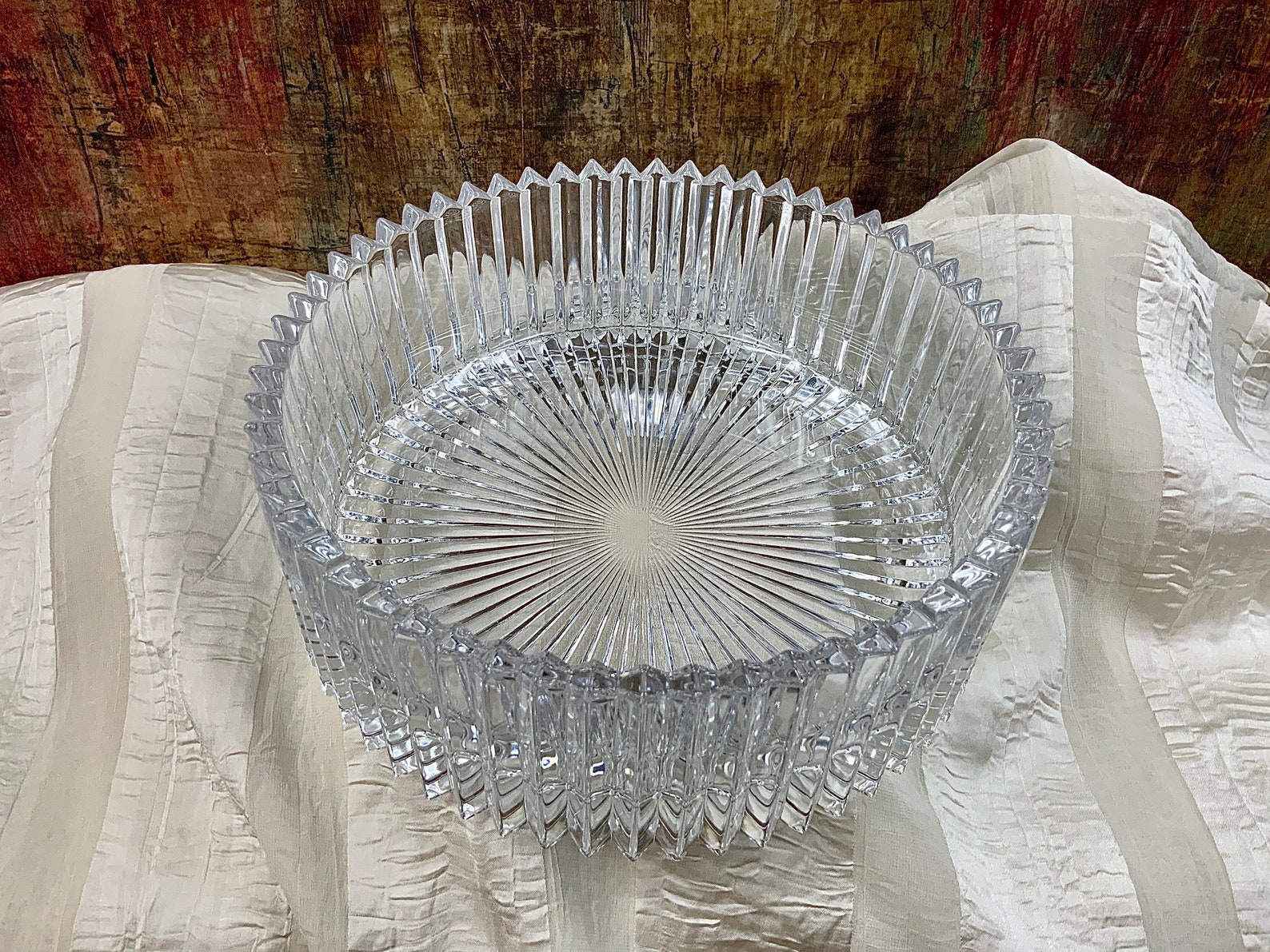 Heisey Ridgeleigh Large Fruit Bowl Crystal Fruit Bowl Large Etsy