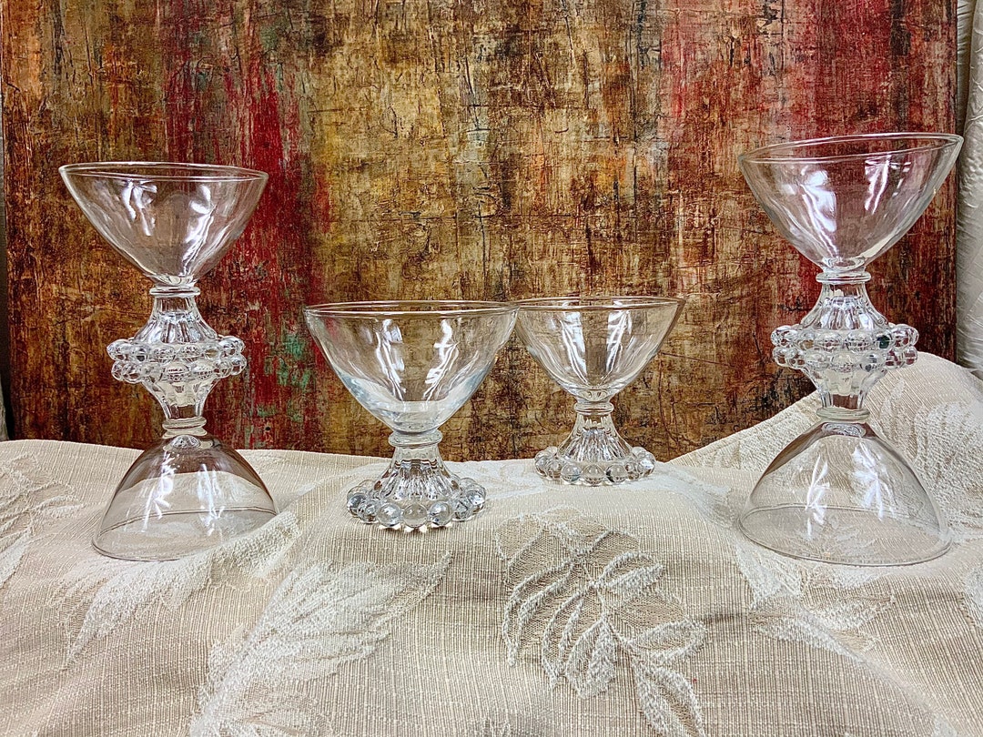 8 Vintage Boopie Glassware Champagne Set Set of 8 Sherbets Etsy