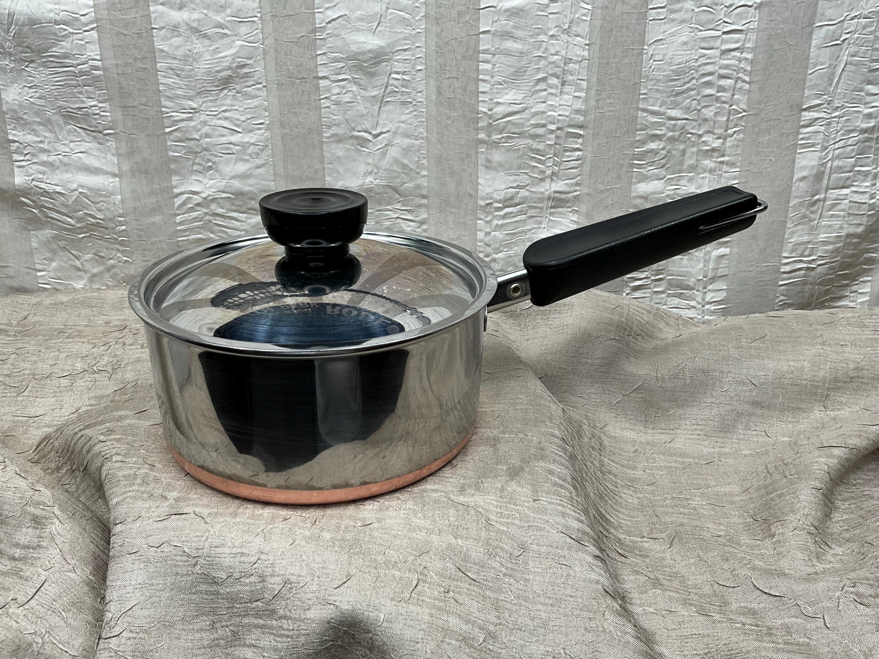 新品未開封Revere Ware ヴィンテージ ステンレス鍋　銅底　蓋付　セット 新品未開封Revere Ware ヴィンテージ ステンレス鍋 銅底 蓋付 セット