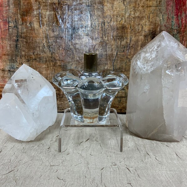 Heisey Crystolite Lighter, Tobacciana, Vintage Table Lighter, Clear Glass Lighter, Crystolite Candle Lighter, Elegant Cigarette Lighter