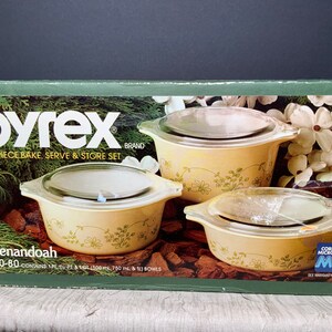 Vintage Pyrex Shenandoah Casserole Set, 470-80 Series, 471, 472, 473 ...