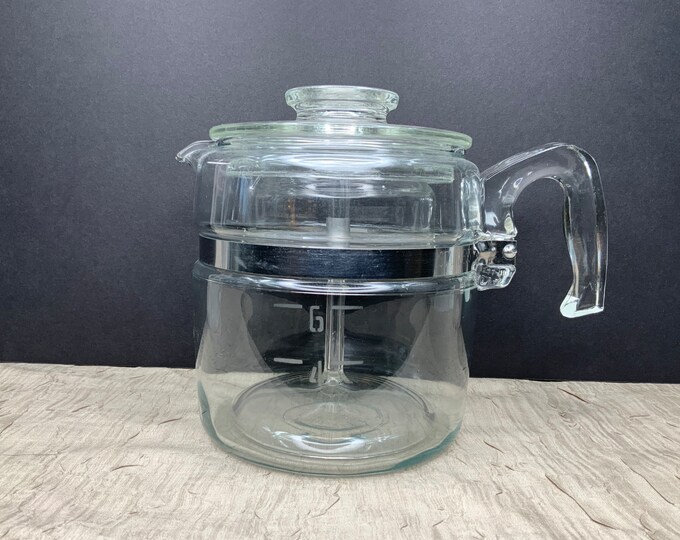 Vintage Pyrex Flameware Percolator, 46 Cup, Flame Ware Model 7756, 4