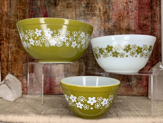 Buy Vintage Pyrex Mixing Bowls, Spring Blossom Mixing Bowl, Set of