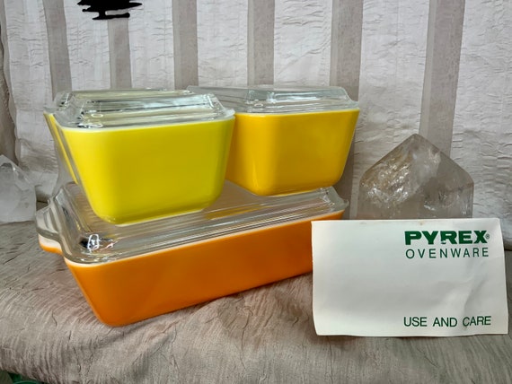 保存容器・ケース (138) Old Pyrex Refrigerator Dish 3Set