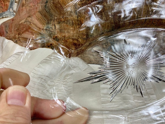 Vintage Jefferson Krys-Tol Oval Bowl, Scalloped EAPG Glass, c1907