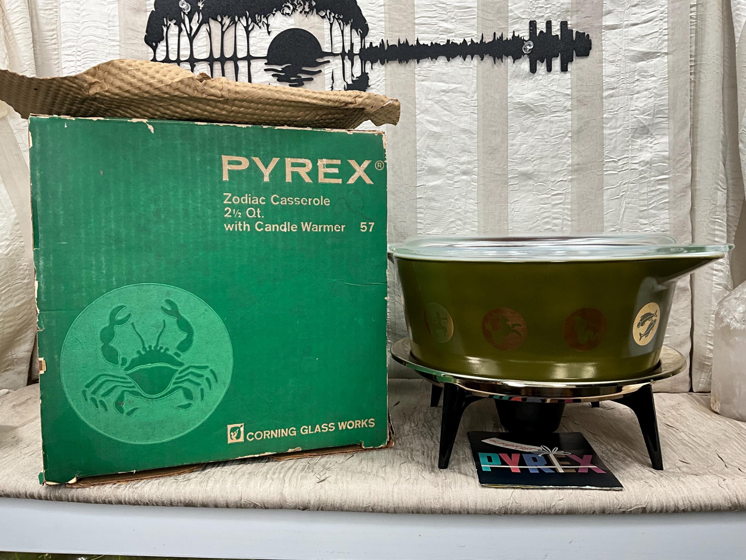 Vintage Pyrex Zodiac Casserole New in Original Box, Astrology