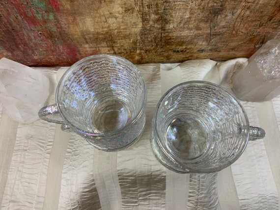 Vintage Anchor Hocking Aurora Iridescent 8-piece Snack Set in