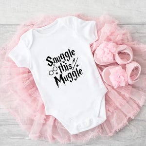 Baby Bodysuit - H Potter Wizard Themed - Snuggle Slogan