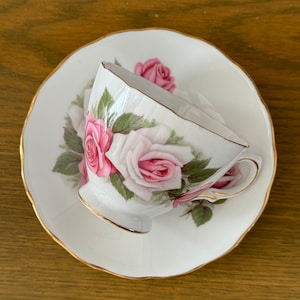 Royal Vale Fine Bone China Cup & Saucer (8138) - Made in England