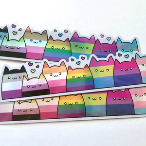 LGBT+ Holographic Cat Sticker