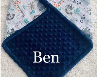 muslin and minky blanket