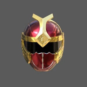 Crimson Thunder Ranger Cosplay Helmet