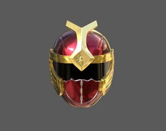 Crimson Thunder Ranger Cosplay Helmet