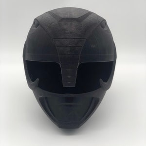 Casco de cosplay de Power Rangers negro