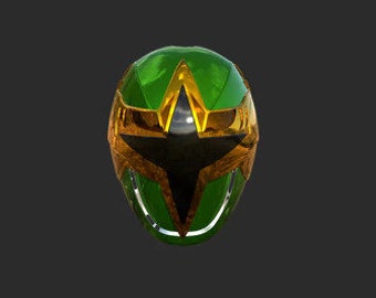 Groene samurai Ranger-cosplayhelm