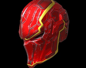 Red Hood Samurai Concept Cosplay Helmet