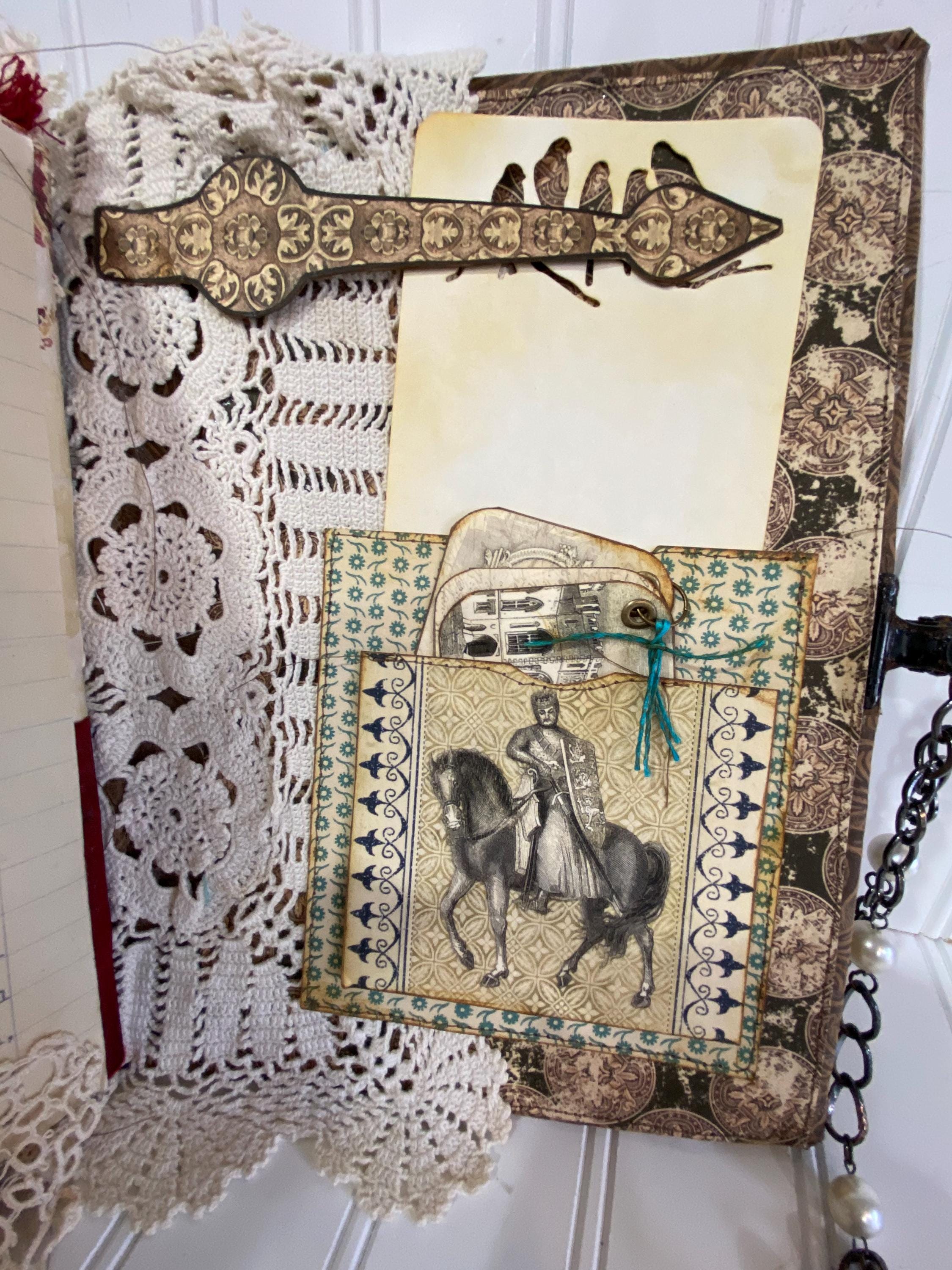 Handmade Italian Medieval Junk Journal With Lace Trim, Book Included ...