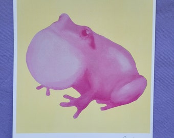 Bubblegum Frog Art Print  || Poster || Nature Art || Animal Art