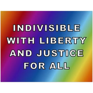 indivisible dans la liberté et la justice pour tous | Lot de 10 cartes postales d'action politique | Ecrire et envoyer au Congrès et aux élus