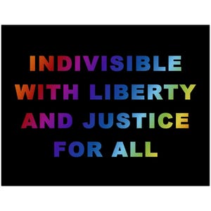 indivisible dans la liberté et la justice pour tous | Lot de 10 cartes postales d'action politique | Ecrire et envoyer au Congrès et aux élus