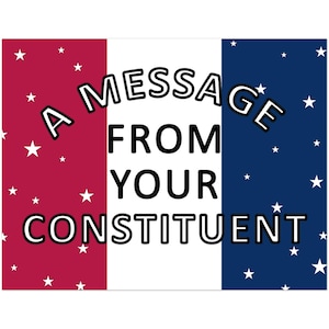 Un message de votre électeur | Lot de 10 cartes postales d'action politique | Ecrire et envoyer au Congrès et aux élus | Allez voter